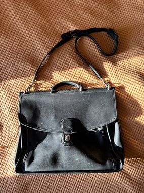 Vintage 1990s Coach Authentic Beekman Briefcase | Unisex Bag | Black Leather